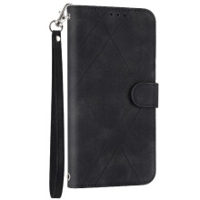 (Black) Filp Case for Samsung Galaxy A26 5g Pu Leather Cover Hand Wallet Wrist Strap Credit Card Holder Kickstand