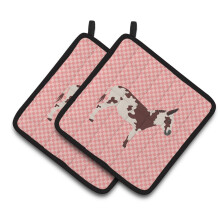 "Caroline's Treasures Donkey Manchado Rosa Decoração Pano de Cozinha, 7.5"" x 7.5"""