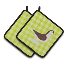 "Caroline's Treasures Grande Pote Decorativo Pássaro Verde, 7.5"" x 7.5"""