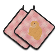 "Caroline's Treasures Suporte para Panelas Coelho Holland Lop com Estampa Rosa, 7.5"" x 7.5"""