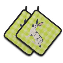 "Caroline's Treasures Coelho Inglês Verde Suporte para Panelas, 7.5"" x 7.5"""
