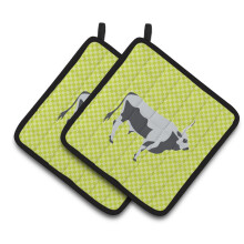 "Caroline's Treasures Pote Decorativo Verde com Vaca Húngara, 7.5"" x 7.5"""