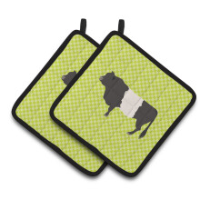 "Caroline's Treasures Porta-Panela Galloway Cow Verde, 7.5"" x 7.5"""