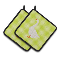 "Caroline's Treasures Pano de Cozinha Ganso Embden Verde, 7.5"" x 7.5"""