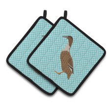 Alicate de Cozinha Duck Bill Azul com Grelha Decorativa, 7.5"" x 7.5""