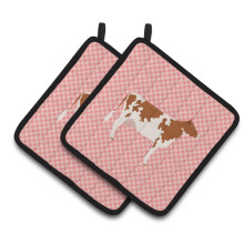 "Caroline's Treasures Ayrshire Cow Panela Decorativa Rosa 7.5"" x 7.5"""