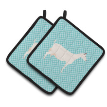 "Caroline's Treasures Saanen Goat Pot Holder com Estampa Azul, 7.5"" x 7.5"""