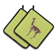 "Caroline's Treasures Vicugna ou Vicuna Porta-Panelas Verde, 7.5"" x 7.5"""