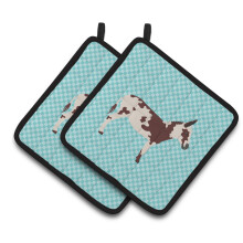 "Caroline's Treasures Pano de Cozinha Decorado com Burro Malhado Azul, 7.5"" x 7.5""