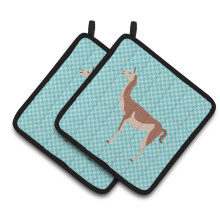"Caroline's Treasures Guanaco Blue Check Suporte de Panela, 7.5"" x 7.5"""