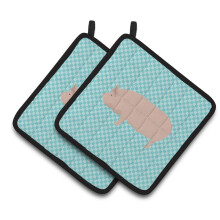 Suporte para panelas Decorado com Porco Galês, 7.5"" x 7.5""