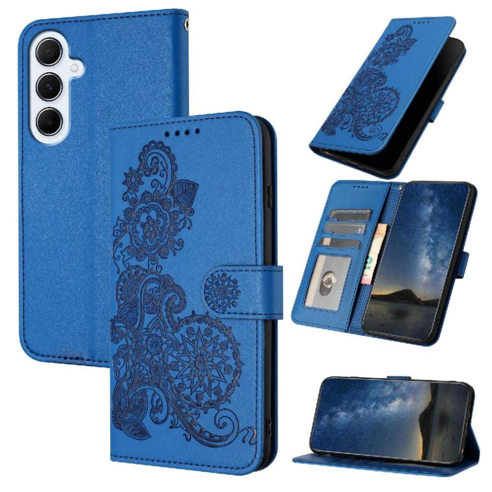 (Blue) Flip Case For Samsung Galaxy A26 Flip Folio Book Pu Leather Magnetic Closure With Card Slot Stand Kickstand Protective Blue 764490326582