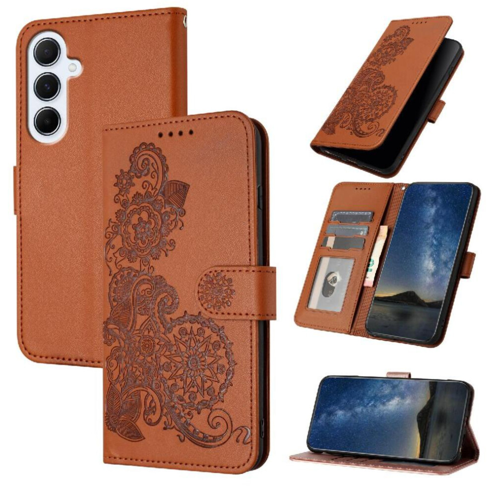 (Brown) Flip Case For Samsung Galaxy A26 Flip Folio Book Pu Leather Magnetic Closure With Card Slot Stand Kickstand Protective Brown 764490326612