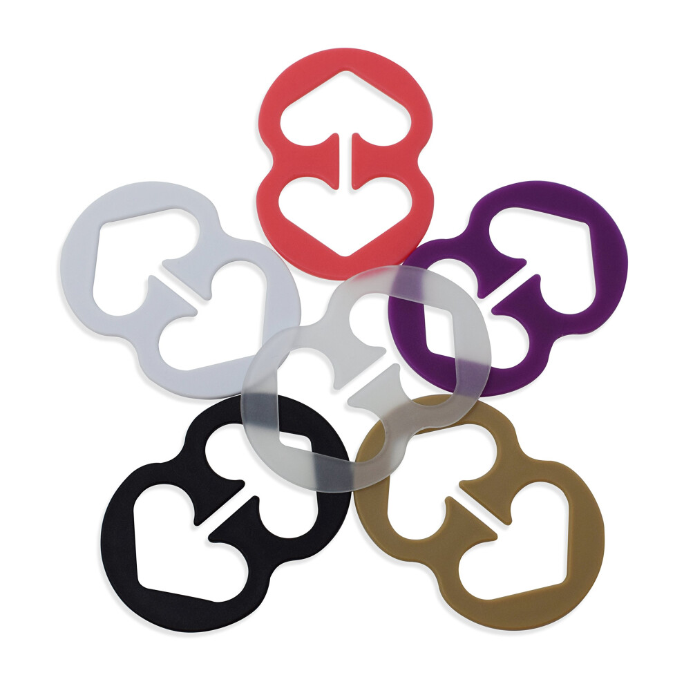 Bra Strap Clips - Racer Back - Conceal Straps - Cleavage Control Pink  Clear  Black  White  Beige  Purple
