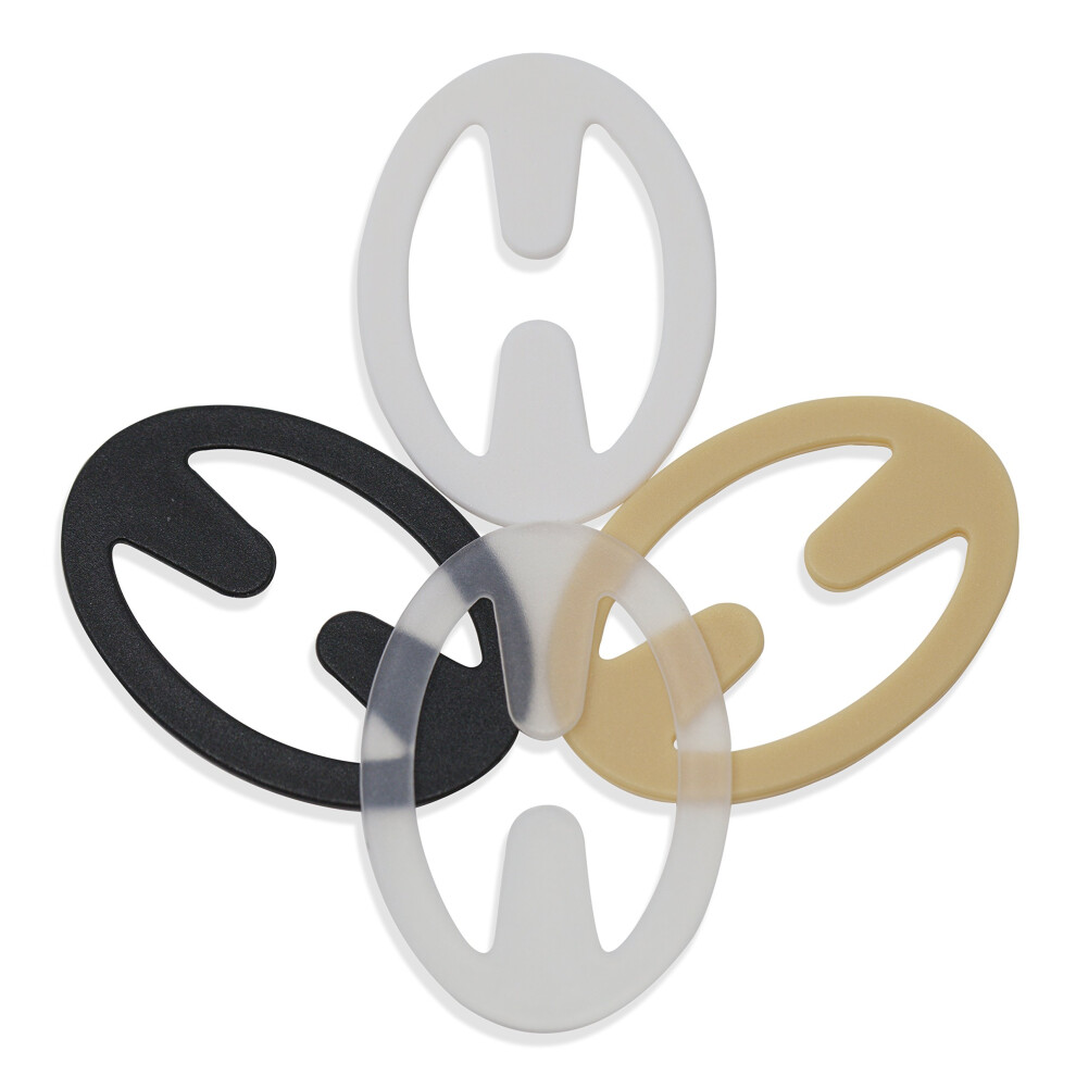 Bra Strap Clips - Racer Back - Conceal Straps - Cleavage Control Black  Beige  White  Clear