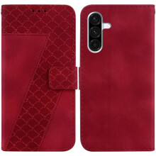 (Red) Phone Case for Samsung Galaxy A26 5g Embossed Pattern Card Slot Function Pu Leather Wallet Flip Folio Cover