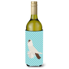 "Caroline's Treasures Pigeon Azul Xadrez Garrafa Decorativa, 750 ml, Multicolor"