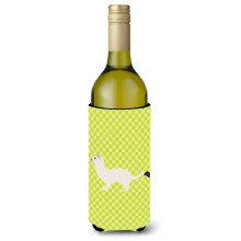 """"Caroline's Treasures Stoat Short-tailed Weasel Green Decorative Bottle Hugger 750 ml Multicolor""""