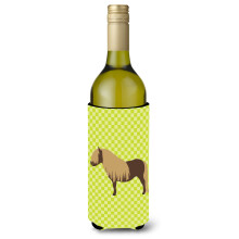""""Caroline's Treasures Shetland Pony Paard Groene Decoratieve Fles Hugger 750 ml Veelkleurig""""