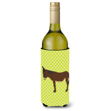 """"Caroline's Treasures Zamorano-Leones Donkey Green Decoratieve Flessenknuffelaar 750 ml Veelkleurig""""