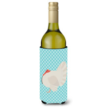 """"Caroline's Treasures Wit Holland Turkije Blauw Geruit Decoratieve Fles Hugger 750 ml Veelkleurig""""