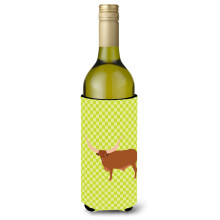 """"Caroline's Treasures Ankole-Watusu Koe Groene Decoratieve Fles Hugger 750 ml Veelkleurig""""