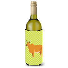 """"Caroline's Treasures Zebu Indicine Koe Groen Decoratieve Fles Hugger 750 ml Veelkleurig""""