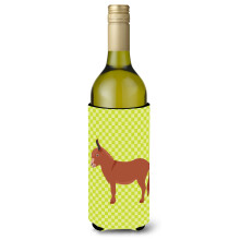 """"Caroline's Treasures Irish Donkey Green Decorative Bottle Hugger 750 ml Multicolor""""