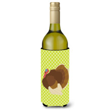 """"Caroline's Treasures French Turkey Dindon Green Decoratieve Bottle Hugger 750 ml Veelkleurig""""