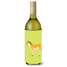 """"Caroline's Treasures Turkmenian Kulan Donkey Green decoratieve flessenknuffelaar 750 ml veelkleurig""""