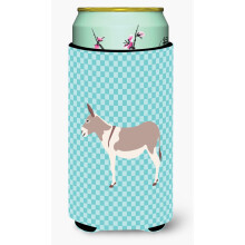 """"Caroline's Treasures Australian Teamster Donkey Blue Check Decoratief Kan Hugger Tall Boy Veelkleurig""""