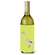 """"Caroline's Treasures West Harlequin Duck Green Decorative Bottle Hugger 750 ml Multicolor""""