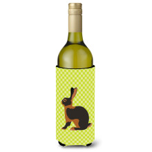 """"Caroline's Treasures Tan Rabbit Green Decoratieve Flessenknuffelaar 750 ml Veelkleurig""""