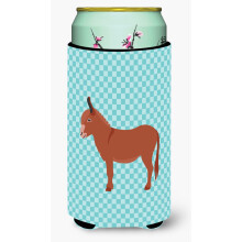 """"Caroline's Treasures Irish Donkey Blauw Geruit Decoratief Kan Hugger Lange Jongen Veelkleurig""""