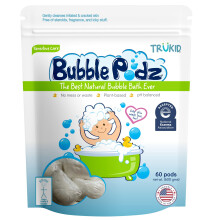 TruKid Bubble Podz Bagnoschiuma per Neonati e Bambini Approvato NEA per Eczema Bomba da Bagno Delicata e Rinfrescante all'Avena Colloidale per Pe