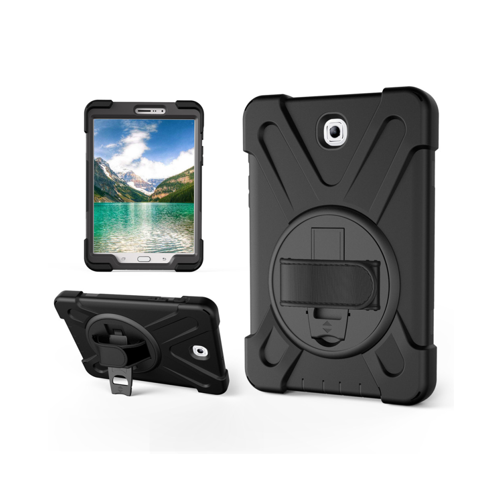 (Black) 360 Degree Rotatable With Kickstand Cover For Sams Black 967854215571
