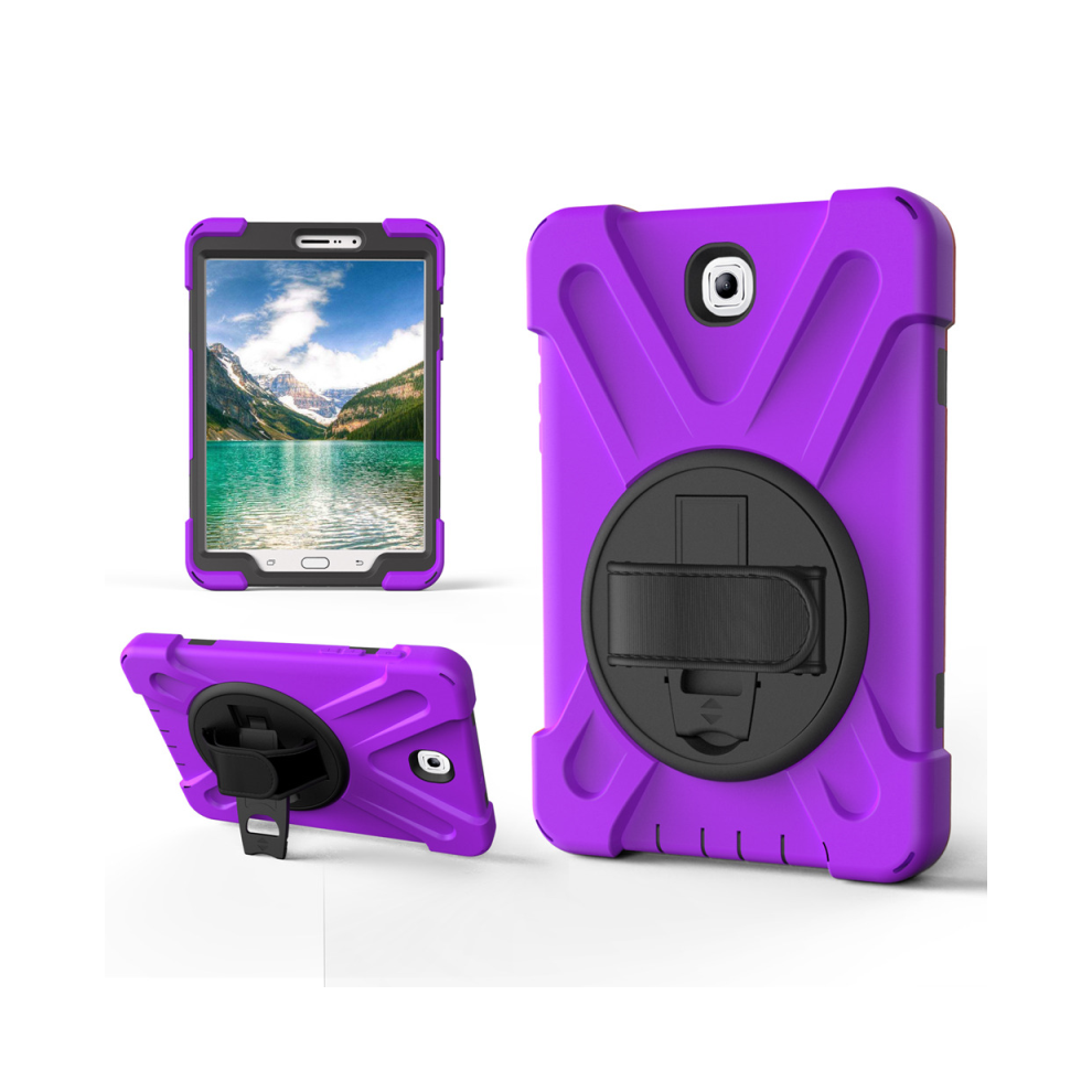 (Purple) 360 Degree Rotatable With Kickstand Cover For Sams Purple 967854215588