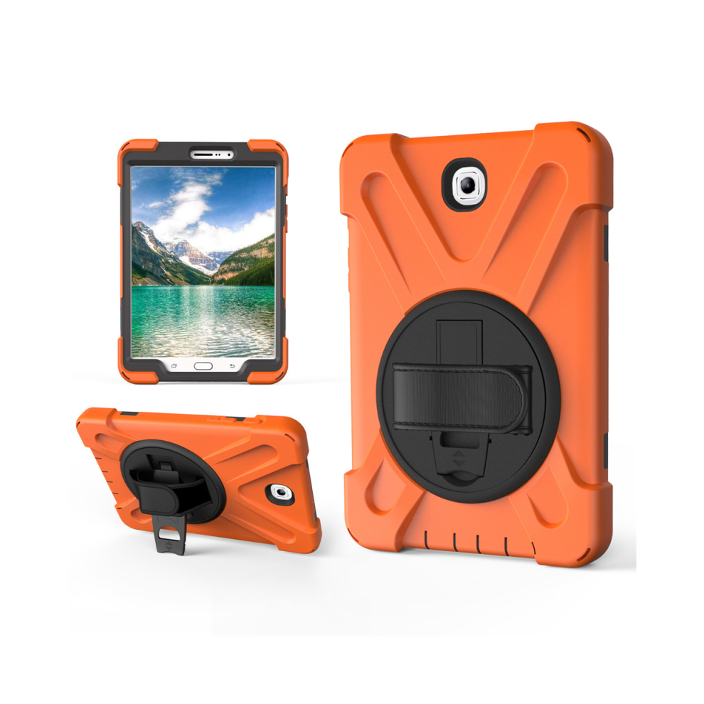(Orange) 360 Degree Rotatable With Kickstand Cover For Sams Orange 967854215564