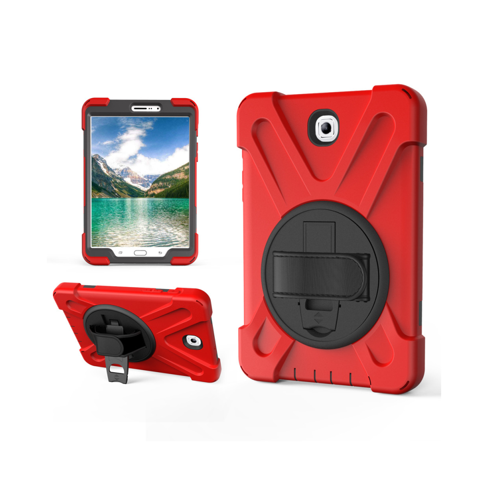 (Red) 360 Degree Rotatable With Kickstand Cover For Sams Red 967854215601