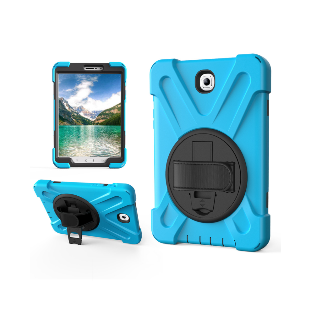 (Blue) 360 Degree Rotatable With Kickstand Cover For Sams Blue 967854215595