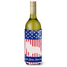 """"Caroline's Treasures Berger Blanc Suisse Amerikaanse Decoratieve Fles Hugger 750 ml Veelkleurig""""