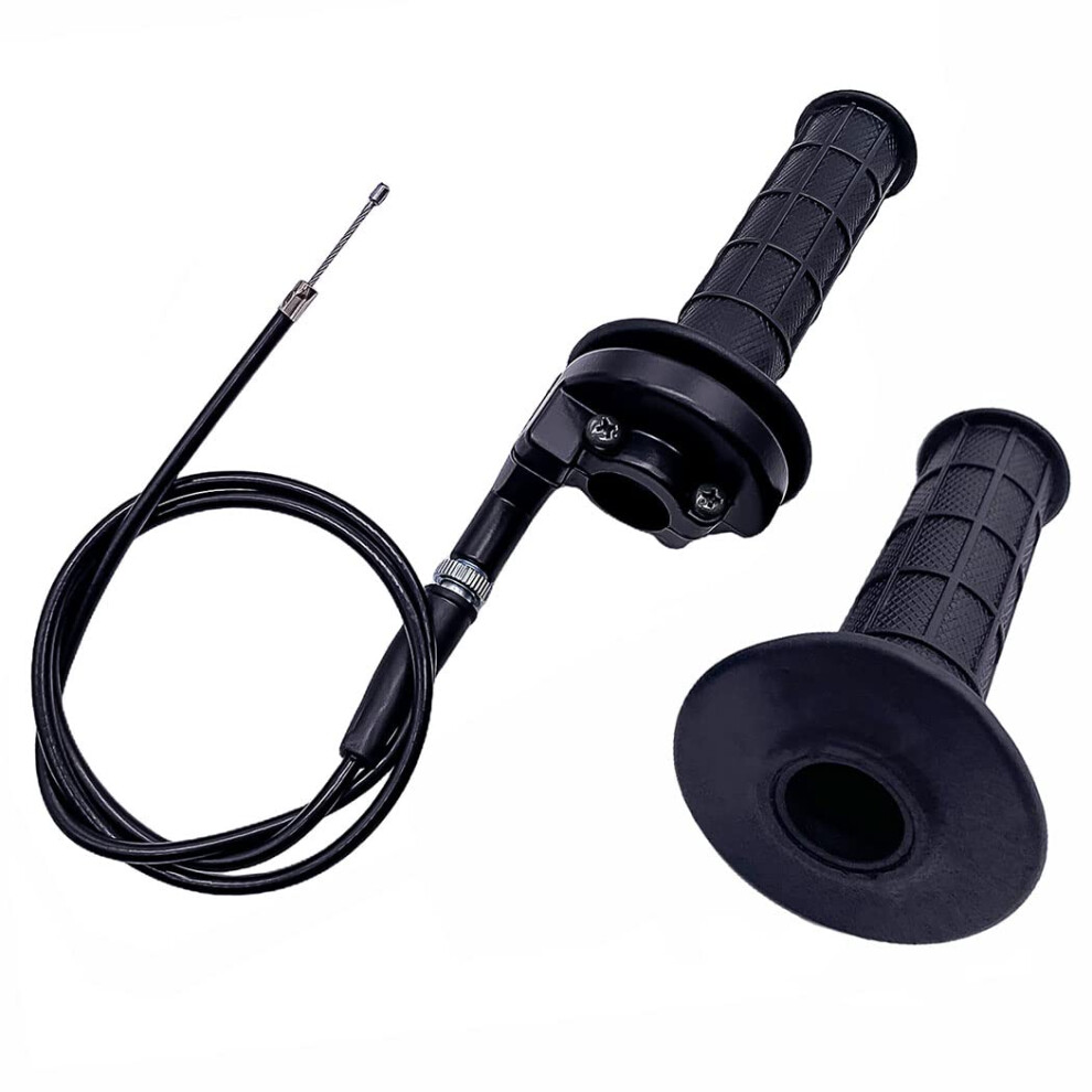 Auto-Moto Twist Throttle Cable Housing Grips Set For Mini Bike Pit Bike Dirt Bike Motovox Mbx10 Mbx11 And Warrior Mb165 Mb200 5.5Hp 6.5Hp196cc 5416374515722