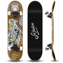 Sefulim 31 x 8 tum komplett skateboard 7 lager kanadensisk lnn dubbel kick dck konkav kryssare trick skateboard fr pojkar flickor tonringar v