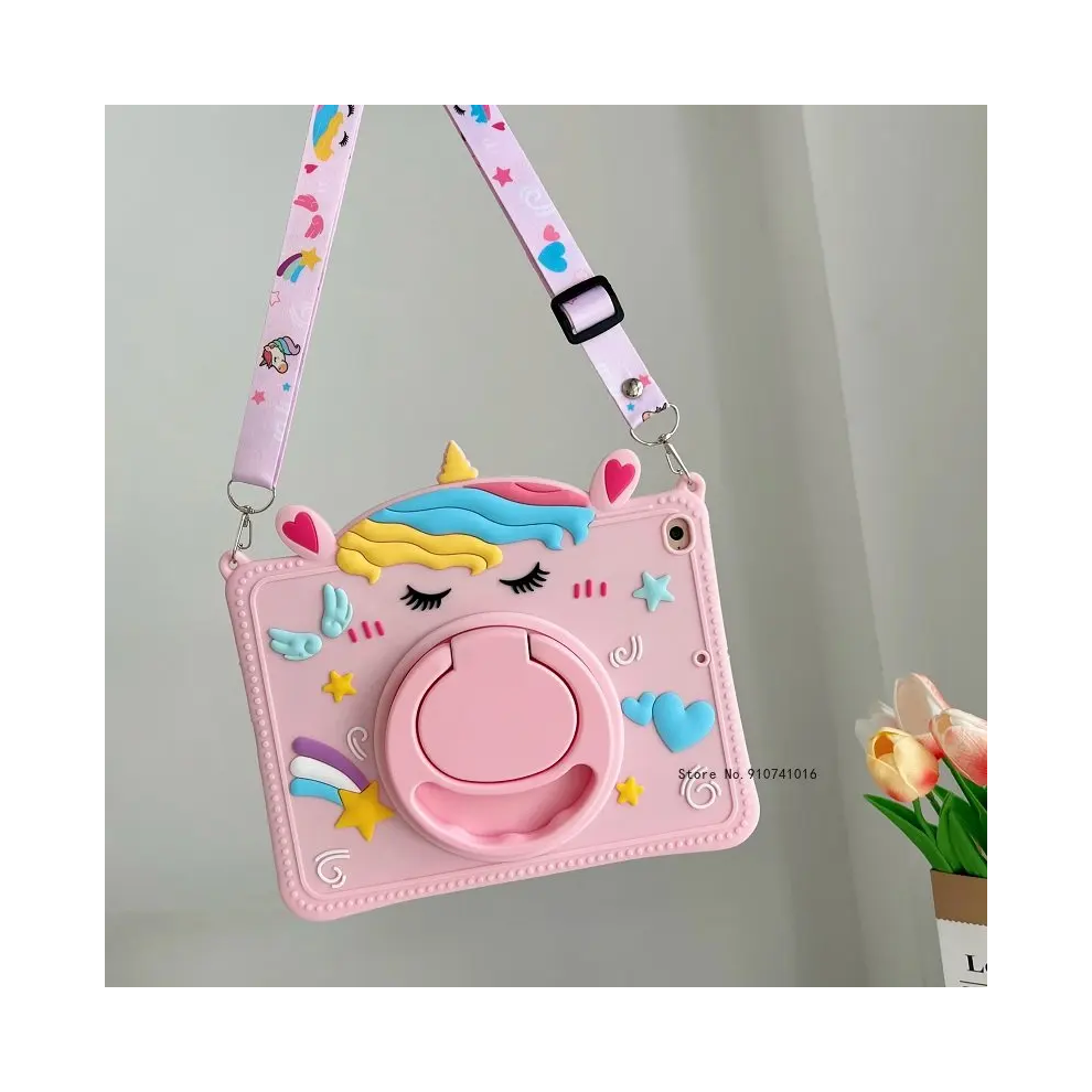 (Unicorn-Belt, S6 Lite 10.4Inch) 3D Unicorn Kids Case For Samsung Galaxy Tab A 10.1 967854224535