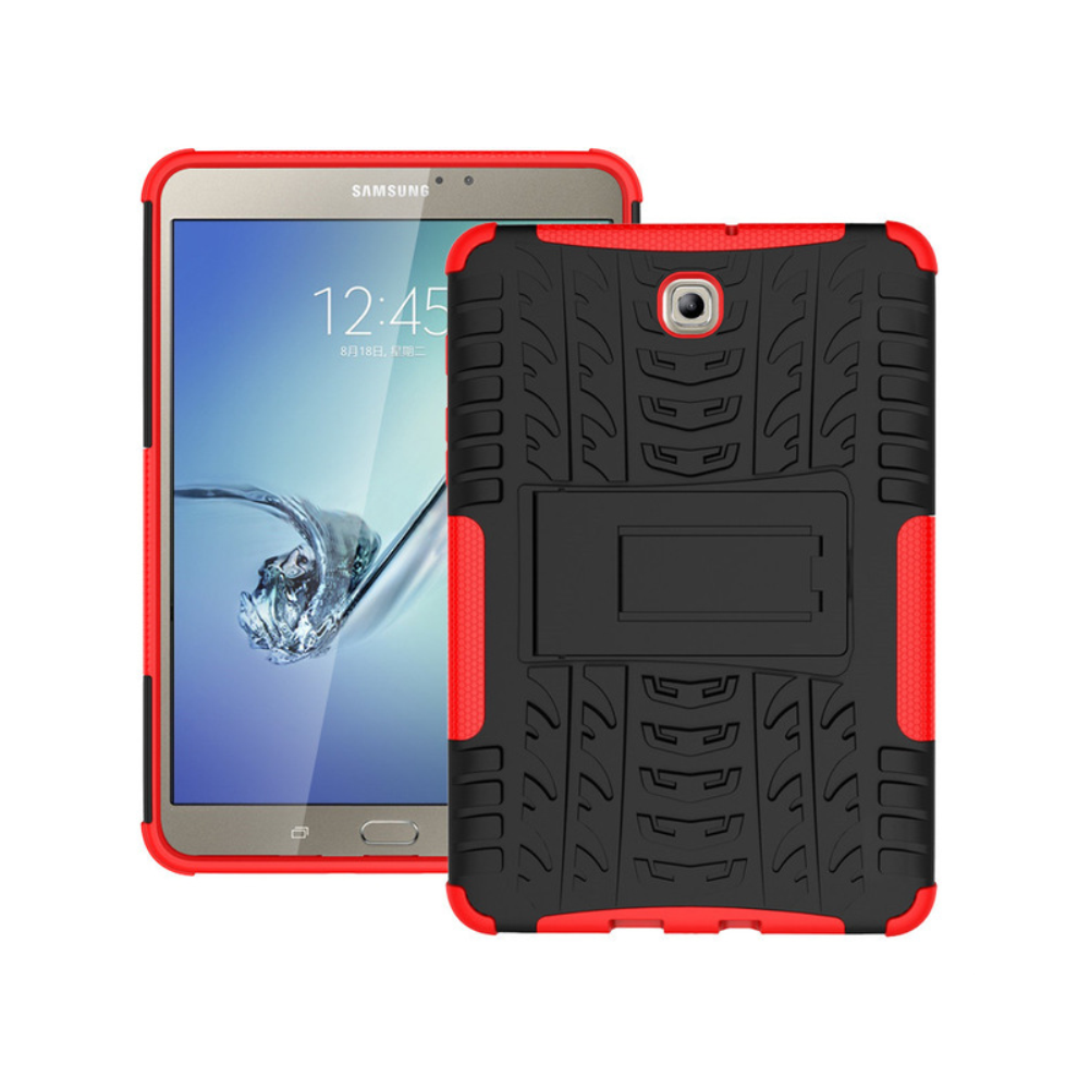 (Red) Heavy Duty Armor Kickstand Hybrid Case For Samsung Red 967854227987