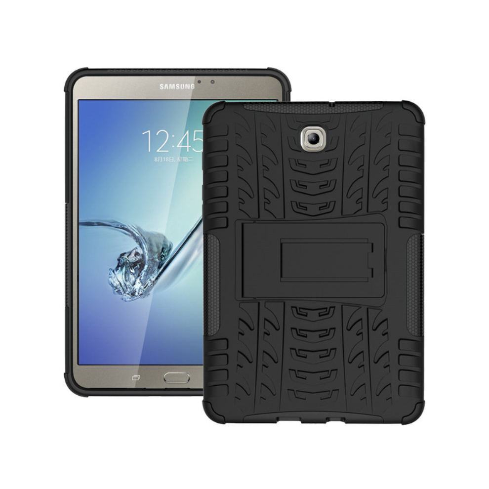 (Black) Heavy Duty Armor Kickstand Hybrid Case For Samsung Black 967854228014