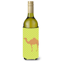 """"Caroline's Treasures Arabian Camel Dromedary Green Decorative Bottle Hugger 750 ml Multicolor""""