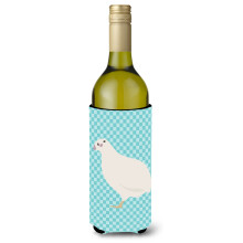""""Caroline's Treasures Texas Quail Blue Check Decorative Bottle Hugger 750 ml Multicolor""""
