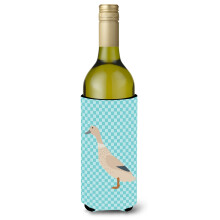 """"Caroline's Treasures West Harlequin Duck Blue Check Decoratieve Fles Hugger 750 ml Veelkleurig""""