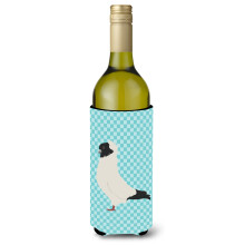 """"Caroline's Treasures Nun Pigeon Blue Check Decorative Bottle Hugger 750 ml Multicolor""""